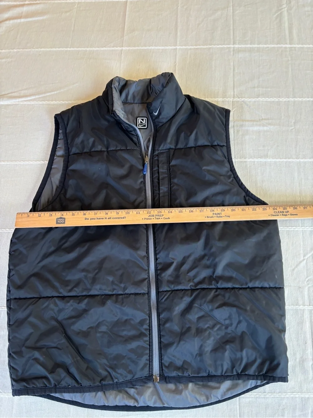 Vintage 90s Nike Reversible Puffer Vest Black/Grey Men’s Large